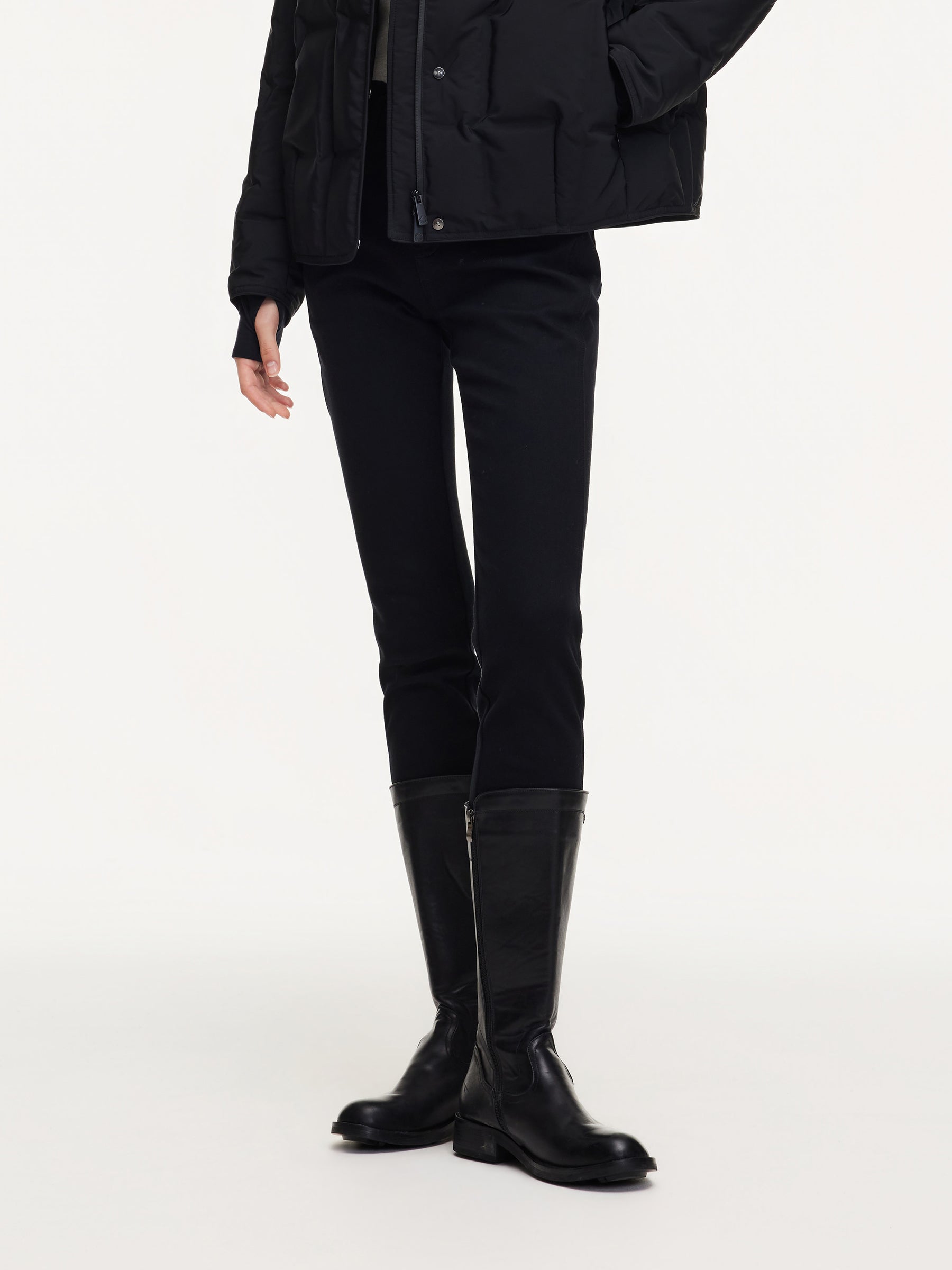 [Preview] Denim Fleece Lined Women Skinny Jeans GOELIA