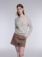 [Preview] 100% Wool Shimmer Women Sweater With GO Letter Clip GOELIA