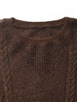 Mohair Wool Blend Sequins Women Sweater GOELIA