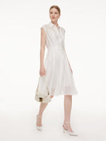 Tencel Acetate Blend Women Midi Shirt Dress GOELIA