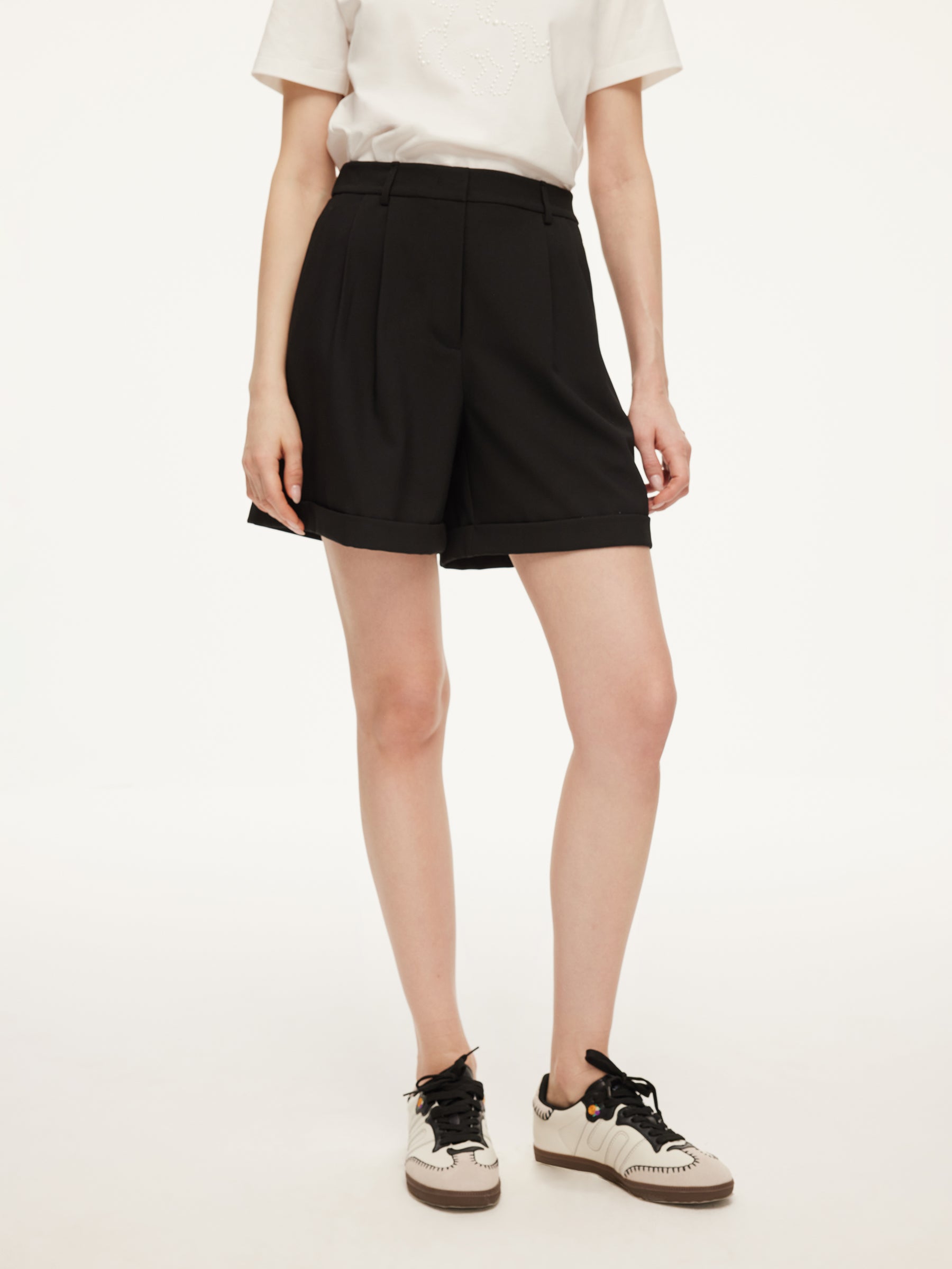 [Preview] Stretch Adjustable Waist Women A-Line Shorts GOELIA