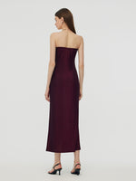 Glitter Women Party Slip Maxi Dress With Detachable Spaghetti Strap GOELIA