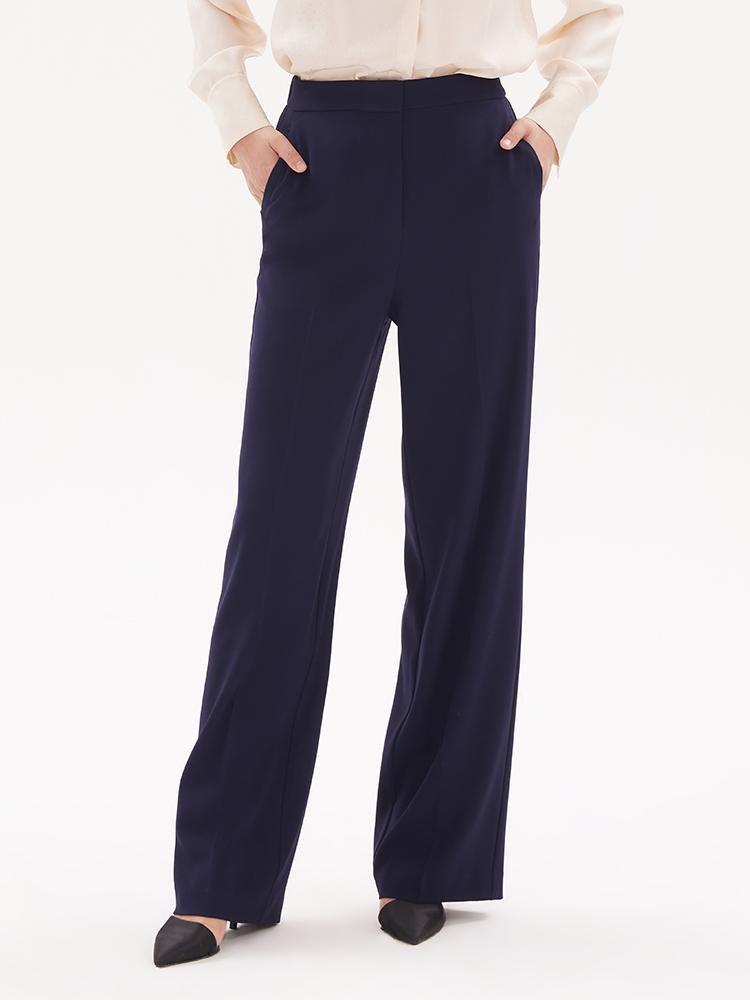 Triacetate Wide Leg Full Length Pants GOELIA