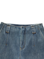 Pre-Order 100% Cotton Denim Fleece Lined Women Wide Leg Jeans GOELIA