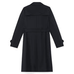 Worsted Woolen Women Trench Coat With Belt GOELIA