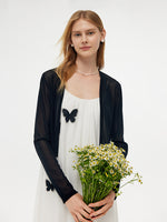 Acetate 3D Butterfly Maxi Dress And Cardigan Two-Piece Set GOELIA