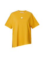 Asymmetrical Hem Heart Decorated Women T-Shirt GOELIA