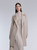 [Preview] Cashmere Wool Blend Double-Faced Women Wrap Coat GOELIA