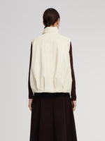 Eco-friendly Leather Goose Down Vest GOELIA