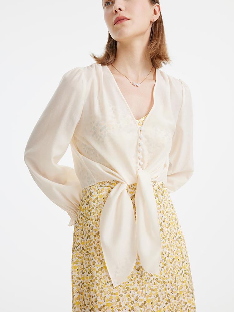Shirt And Floral Slip Dress Suit GOELIA