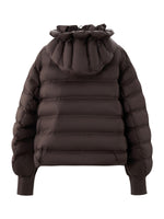 [Preview] Narrow-Quilted Goose Down Hooded Cropped Jacket GOELIA