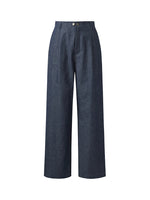 Denim Adjustable Waist Women Straight-Leg Jeans GOELIA