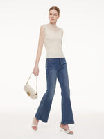 Ruffle Cuff Women Knit Tank Top GOELIA