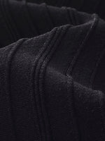 Slanted Placket Knit Top And A-Line Pleated Skirt Two-Piece Set GOELIA