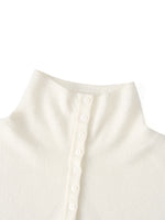 [Preview] Cashmere Wool Blend Convertible High Neck Women Sweater GOELIA