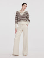 Oversized Collar Half-Zip Women Knit Top GOELIA