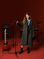 Brushed Alpaca Wool Blend Unisex Overcoat GOELIA