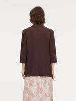 Linen Blend Women 3/4 Sleeve Blazer GOELIA