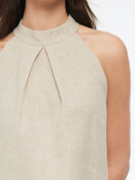100% Linen Women Halter Tank Top GOELIA
