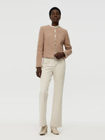 Alpaca And Wool Tweed Women Crop Jacket GOELIA