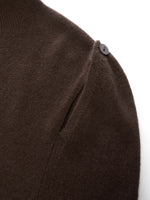 100% Wool Mock Neck Women Knit Maxi Dress GOELIA