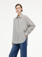 [Preview] Triacetate Blend Women Oversized Shirt GOELIA