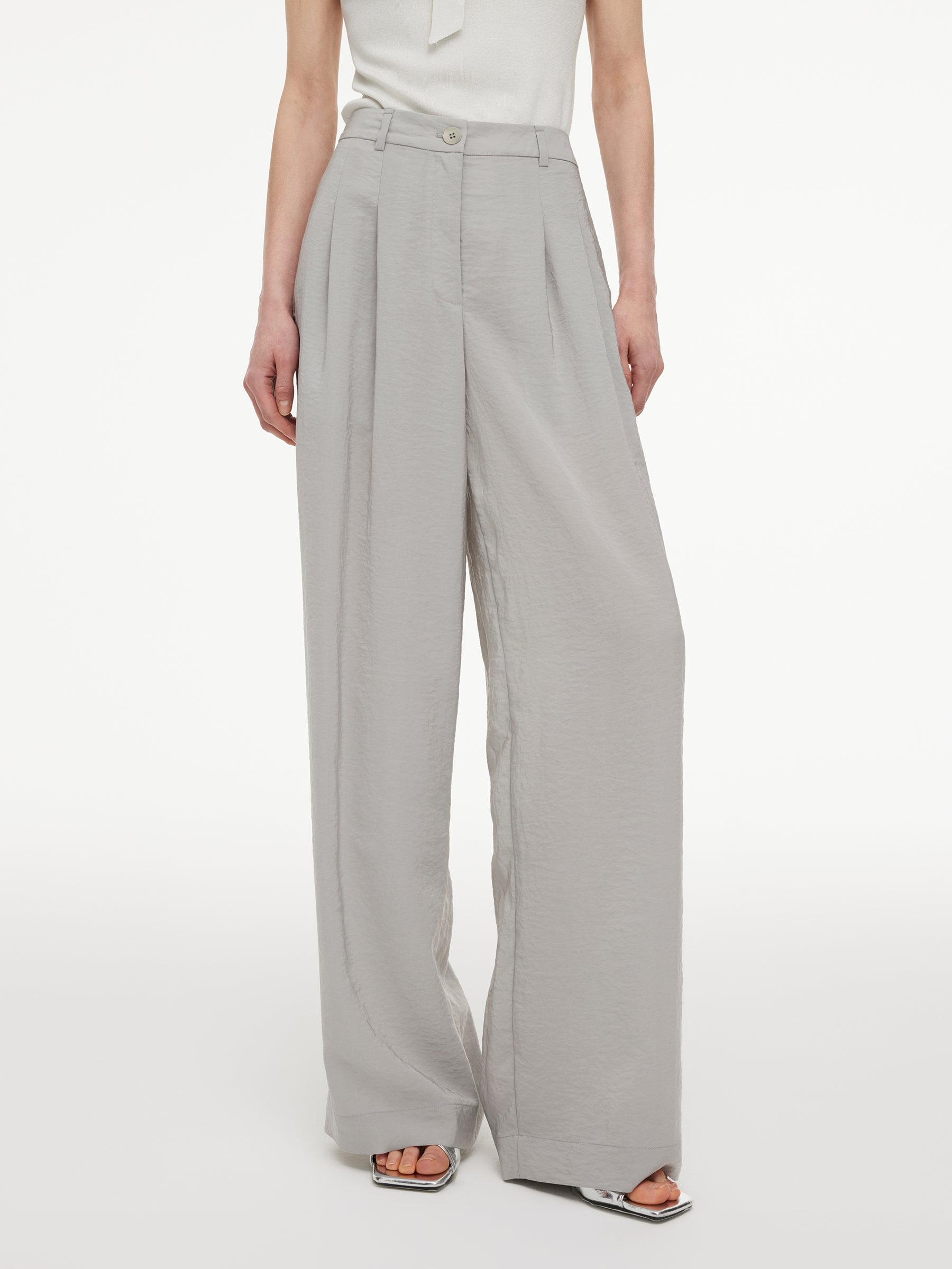[Preview] Triacetate Blend Women Straight Leg Pants GOELIA