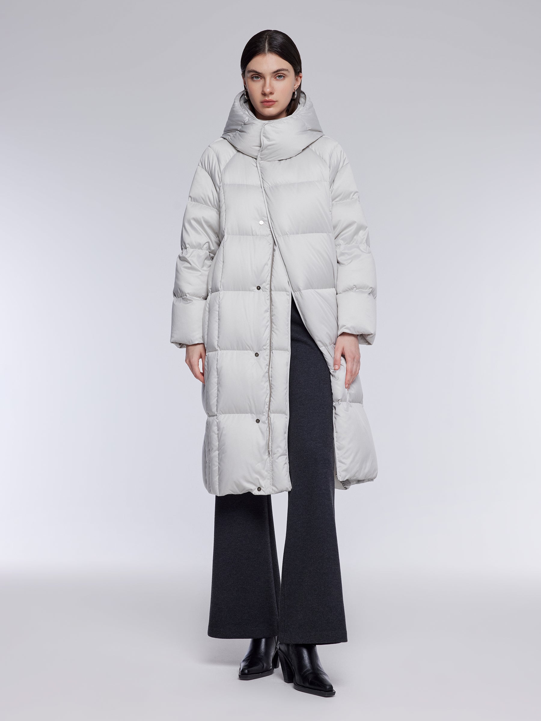 [Preview] Hooded Goose Down Unisex Overcoat GOELIA