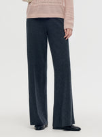 Machine Washable Wool Wide Leg Women Pants GOELIA