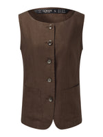 100% Linen Vest And Pants Two-Piece Set GOELIA