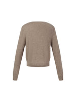[Preview] 100% Brushed Cashmere V-Neck Women Sweater GOELIA