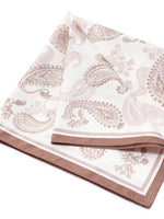 100% Mulberry Silk Paisley Print Women Scarf GOELIA