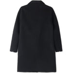 Pure Double-Faced Wool Mid-length Notched Lapel Women Coat GOELIA