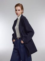 [Preview] Wool Cashmere Blend Double-Faced Women Wrap Coat GOELIA