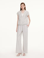 Tencel Linen Blend Top And Pants Two-Piece Set GOELIA