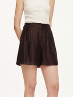 Tencel Linen Blend Women A-Line Shorts GOELIA