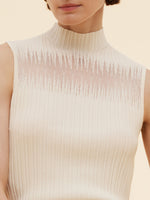 Tencel Blend Women Mock Neck Knit Tank Top GOELIA