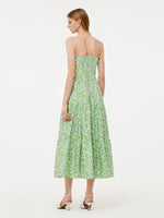 Cotton Floral Print Women Slip Maxi Dress With Detachable Bra Pads GOELIA