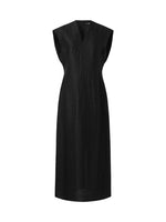 18MM Xiang Yun Silk V-Neck Cap Sleeve Women Maxi Dress GOELIA