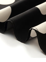 Acetate Polka Dots Printed Spaghetti Strap Women Midi Dress With Rose Belt GOELIA