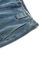 Pre-Order 100% Cotton Denim Fleece Lined Women Wide Leg Jeans GOELIA