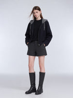 [Preview] 100% Wool Double-Faced Women Hooded Jacket GOELIA