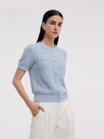 Frayed Edge Women Knit Top GOELIA