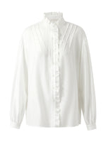 Diacetate Ruffle Collar Women Shirt GOELIA