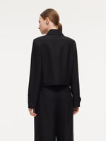 100% Worsted Wool Women Trench Jacket GOELIA