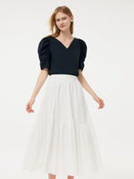 100% Cotton A-Line Elastic Waist Women Skirt GOELIA