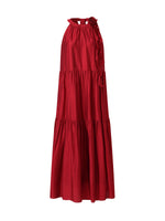 Tencel Blend Halter Maxi Dress With Detachable Flower GOELIA