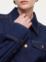 Denim Loose Fit H-Line Women Shirt GOELIA