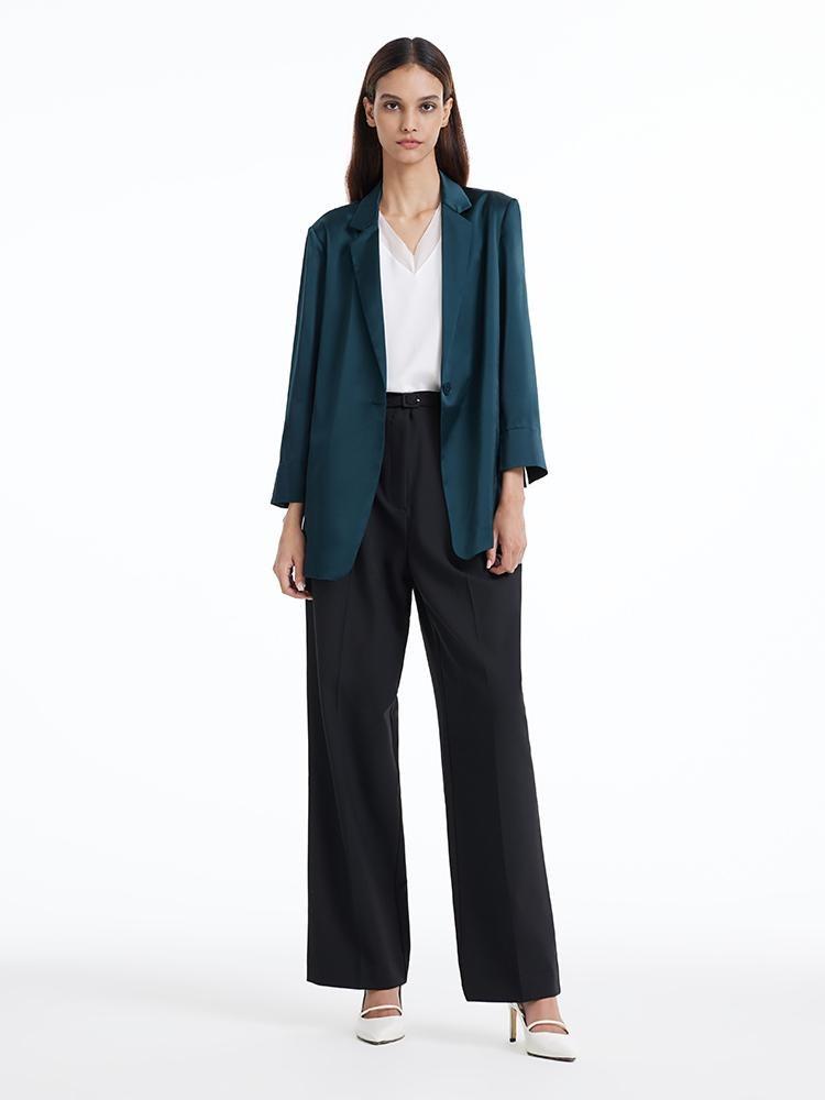 One Button Triacetate Blazer GOELIA