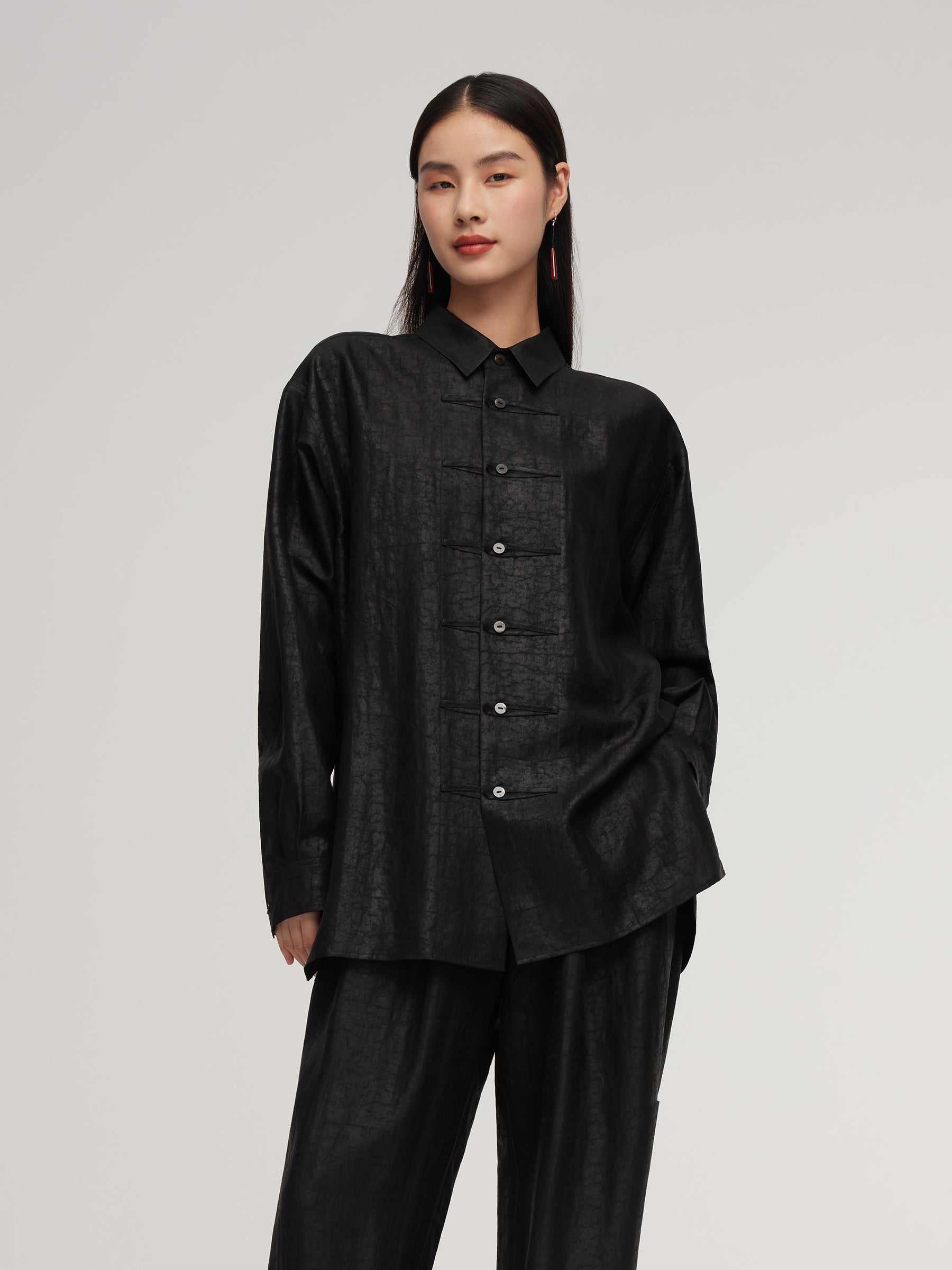 18MM Gambiered Canton Gauze Unisex Shirt GOELIA